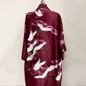Crane Print Kimono, Size L
